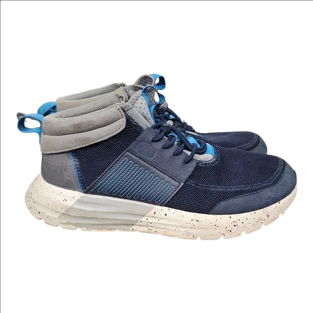 Hey Dude Sirocco M Mid Trail Mens Navy Blue Grey Sneakers Size 7 40166-410